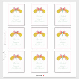 Buttercup Butterfly-Buchzeichen Aufkleber