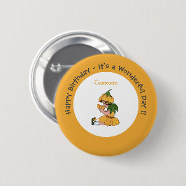 Buttercup Child Whimsical Blume Party Collection Button
