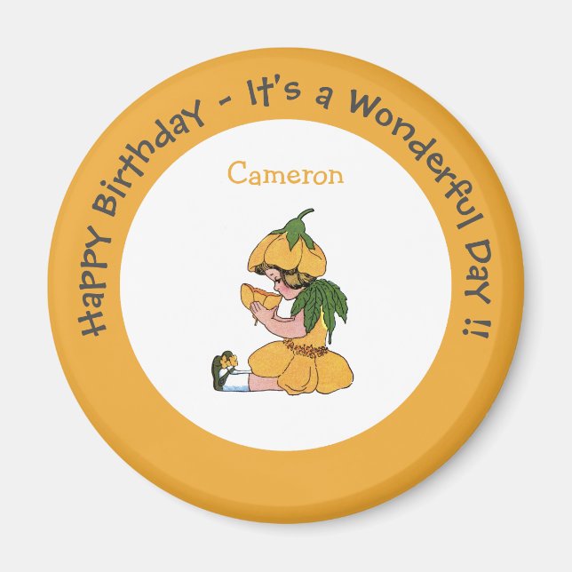 Buttercup Child Whimsical Blume Party Collection Magnet (Vorne)