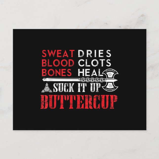 Buttercup Funny Design sind zum Kotzen Postkarte (Vorderseite)