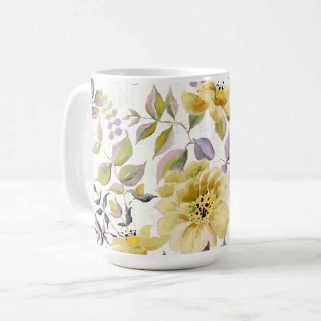 Buttercup Gelbe Wilde Rose Tasse (Vorderseite Links)