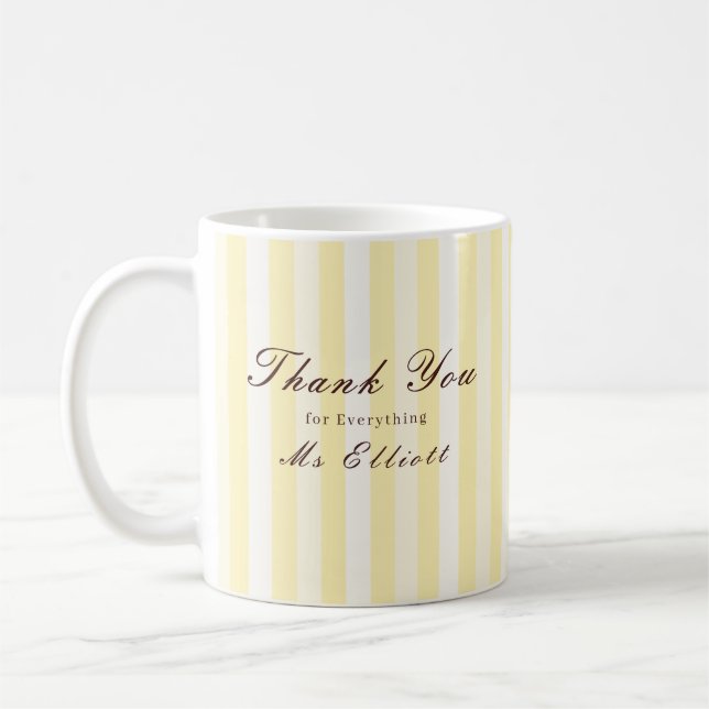 Buttercup - Personalisierter Dankeschön-Lehrer-Mug Kaffeetasse (Links)