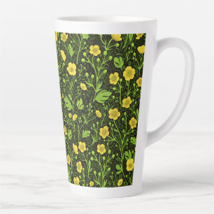 Buttercups auf schwarz milchtasse
