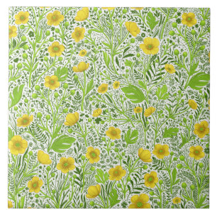 Buttercups auf weiß fliese