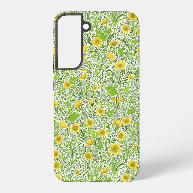 Buttercups auf weiß samsung galaxy hülle (Rückseite)
