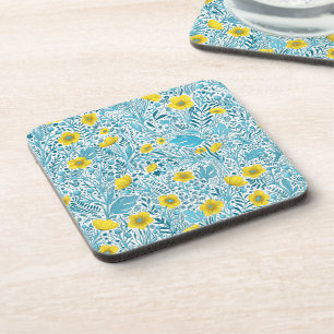 Buttercups, gelb, blau und weiß getränkeuntersetzer