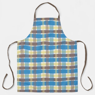 Buttered Popcorn Kaffee Braun Sonic Blau Kariert Schürze