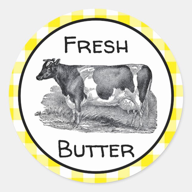 Butteretikett Runder Aufkleber (Vorderseite)