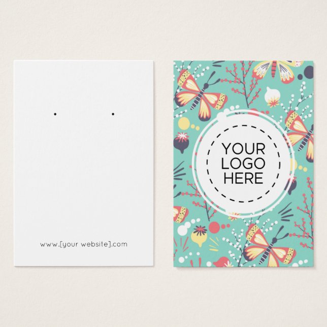 Butterfett-Blume-Muster-Grafikkarte (Vorne & Hinten)