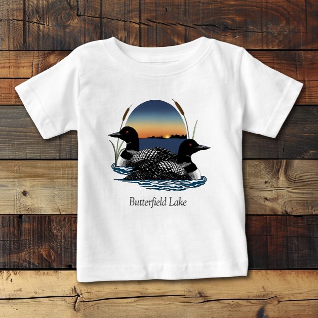 Butterfield Lake Loon Pair Baby T-shirt (Von Creator hochgeladen)