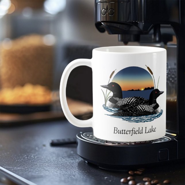 Butterfield Lake Loon Pair Kaffeetasse (Von Creator hochgeladen)