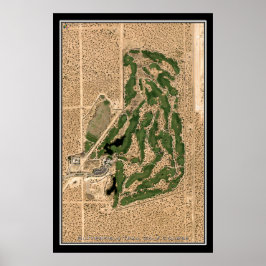 Butterfield Trail Golf Course Texas Satellite Kart Poster