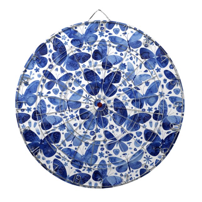 Butterfisch Watercolor Blue Dartscheibe (vorne)