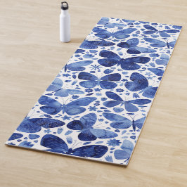 Butterfisch Watercolor Blue Yogamatte