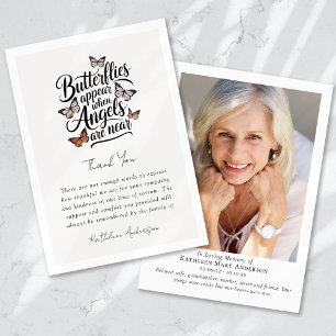 Butterfische Angels Foto Gedenkstätte Beileid Beer Dankeskarte