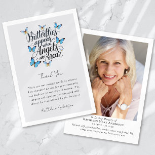 Butterfische Angels Foto Gedenkstätte Beileid Beer Dankeskarte