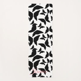 Butterfische Black Pattern Yoga Mat Yogamatte