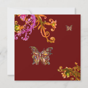 BUTTERFLÄCHE, hellrosa gelb Einladung