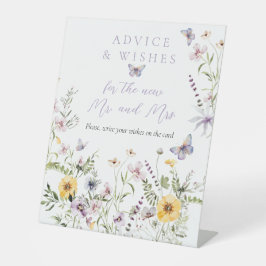 Butterflay Lila Blumenratgeber Brautparty Spiel Sockelschild