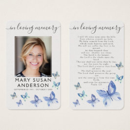 Butterflets Foto Beerdigung Gedenkkarte