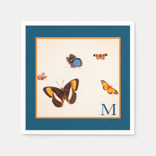 BUTTERFLICH CUSTOM INITIAL CUSTOM PAPIER NAPKIN SERVIETTE