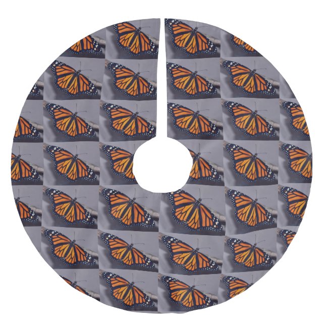 BUTTERFLICKEN SIND KOSTENLOSE CHRISTMAS TREE SKIRT POLYESTER WEIHNACHTSBAUMDECKE (Vorderseite)