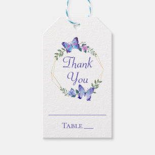 Butterfliegen Blue Butterfly Floral Escort Platzka Geschenkanhänger