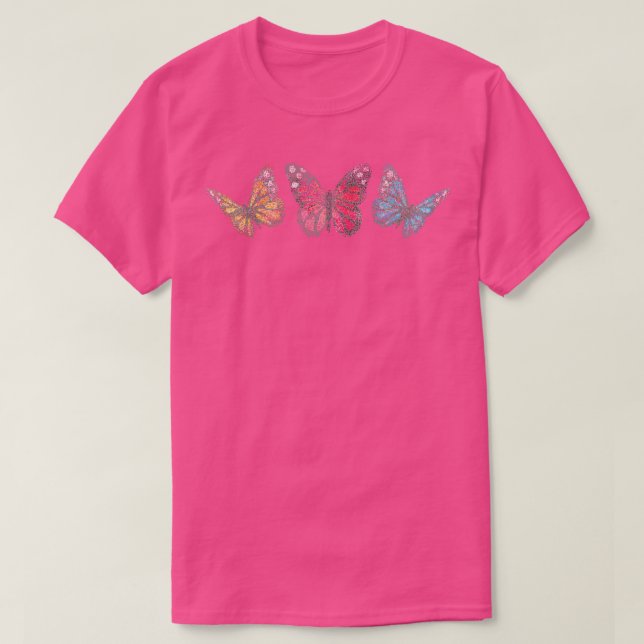 Butterfliegen Garden Blume Shop Blume T-Shirt (Design vorne)