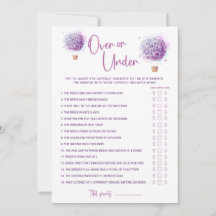 Butterfliegen Lilac Ballon Over & Under Game Card