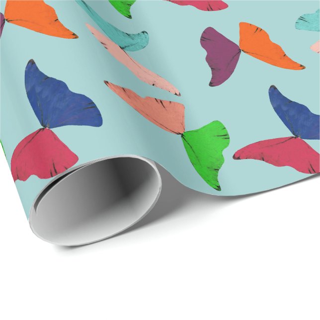 Butterfliegen ~Roll Gift Wrapping Paper CHANGE FAR Geschenkpapier (Rolleneckpunkt)
