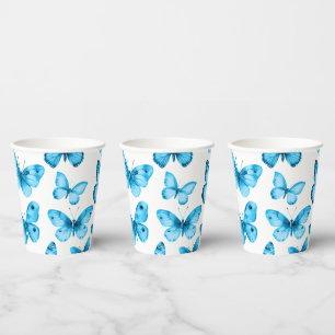 Butterfliegen Wassercolor Bday Bridal Baby Shower Pappbecher