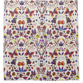 Butterflies and Flowers Duschvorhang