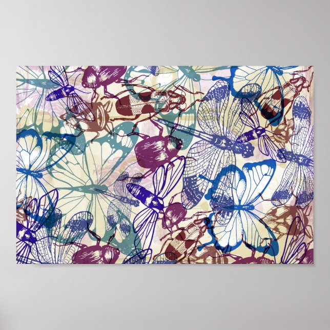 butterflies and insects other poster (Vorne)