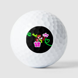 Butterflies and Roses valentine  Golfball