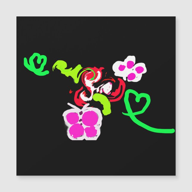 Butterflies and Roses valentine  Magnetkarte (Vorderseite)