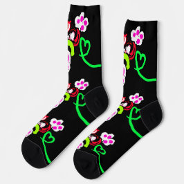 Butterflies and Roses valentine  Socken