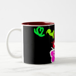 Butterflies and Roses valentine  Zweifarbige Tasse