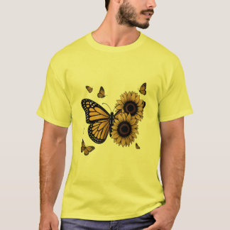Butterflies and Sunflowers T-Shirt
