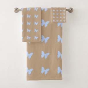 Butterflies Blau Badhandtuch Set