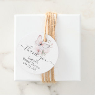 Butterflies Brautparty Floral Gefälligkeitstags Geschenkanhänger