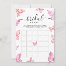 Butterflies Bridal Bingo Dusche