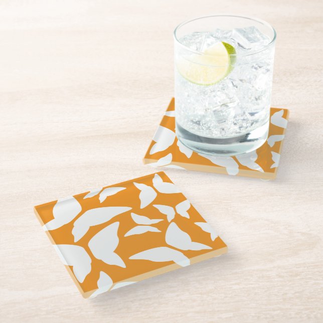 Butterflies Bright Bold eklektische Küche Glasuntersetzer (Schrägansicht)