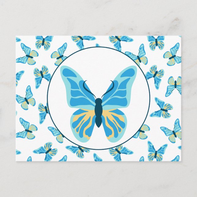 Butterflies Custom Colors Graphic Postkarte (Vorderseite)