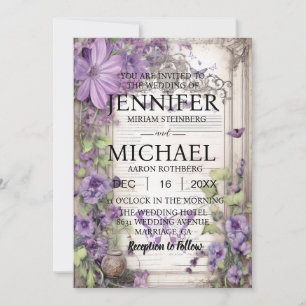 Butterflies Einladungen für klassische Hochzeiten