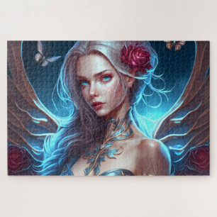 Butterflies Fantasy Fee Blumen schöne Kunst Puzzle