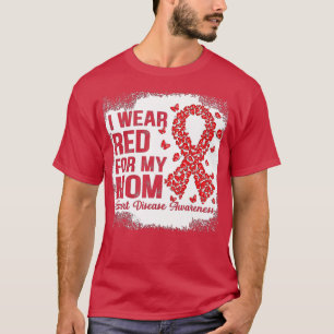 Butterflies I Wear Red For my mom Heart Disease Aw T-Shirt