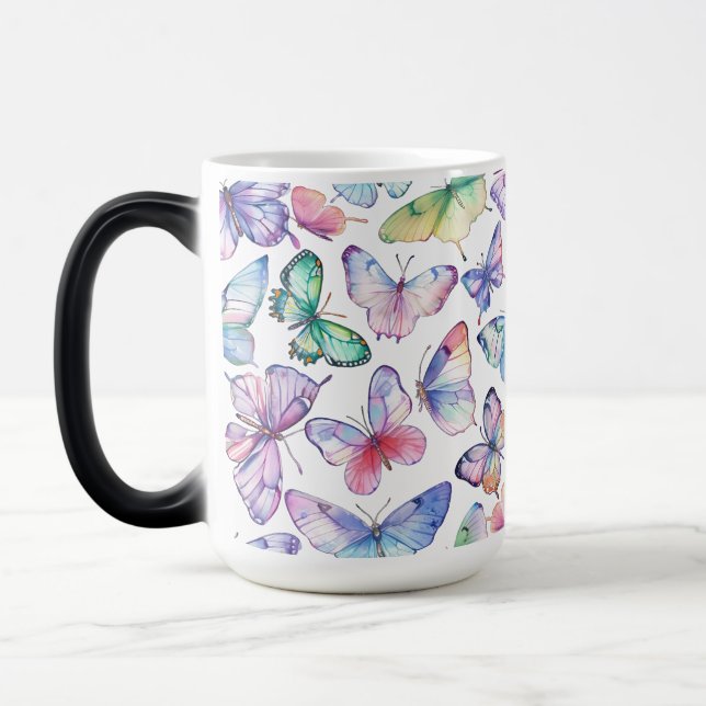 Butterflies Magic Color Changing Tasse (Links)
