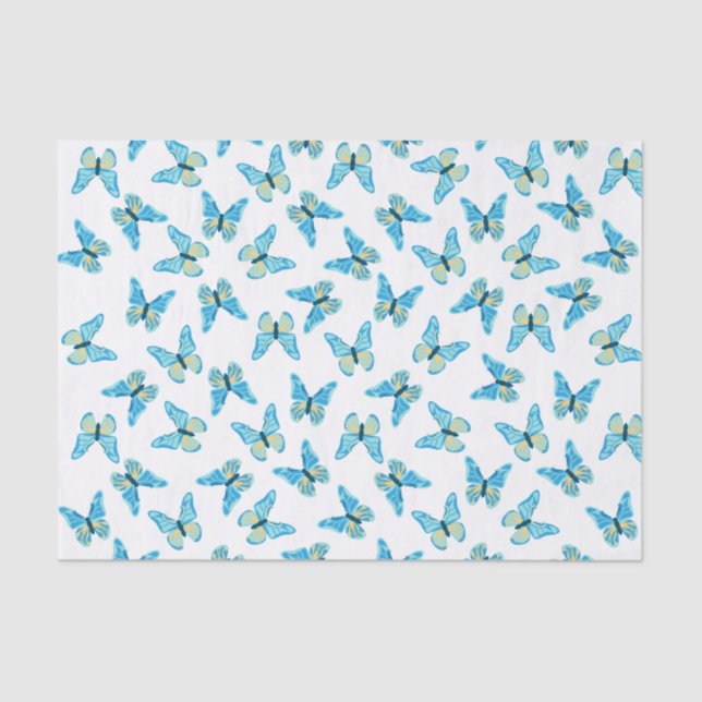 Butterflies Muster Custom Colors Graphic Seidenpapier (Vorderseite)