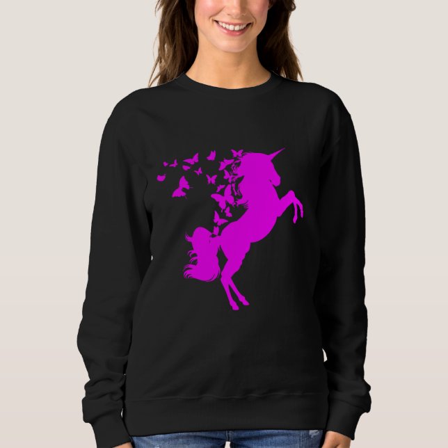 Butterflies N Unicorns Magical Fairies Sweatshirt (Vorderseite)
