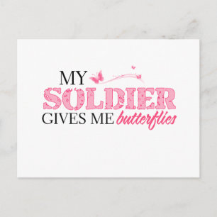 Butterflies Soldier Postkarte